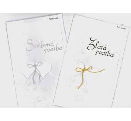 Přání " L" zlatá-stříbrná svatba